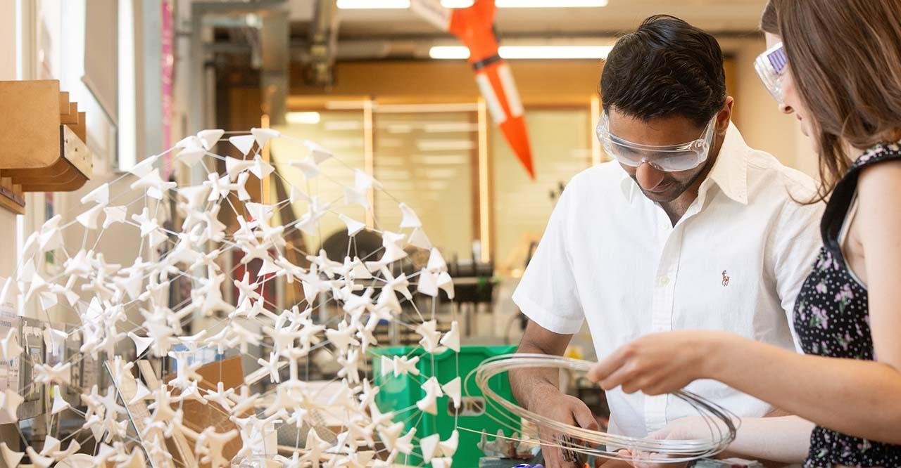 Students in the Dyson Centre for Engineering Design, Cambridge.