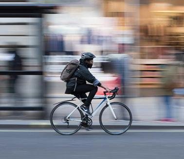 Young cyclist in London