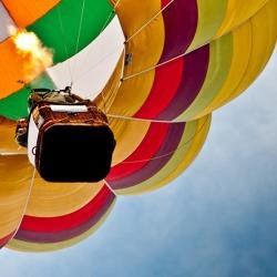 Hot air balloon in the sky